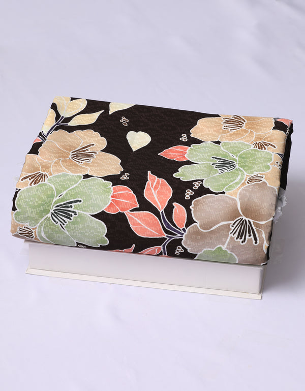 Anisa Batik Satin 45" - 4 Meter (Dark Brown)